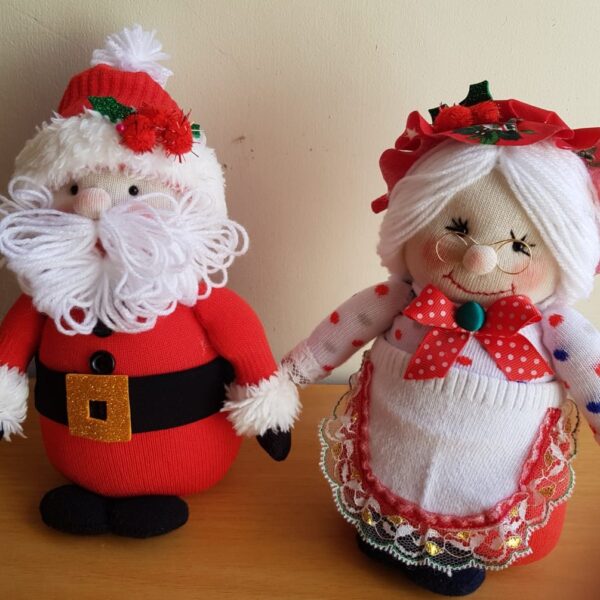 La pareja Claus - Santa y su esposa mama Claus